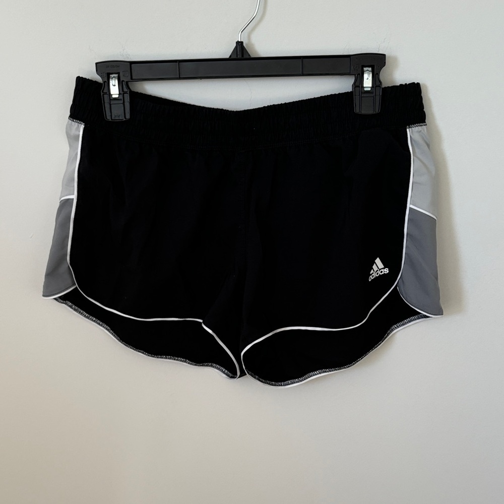 Adidas Women's Black Shorts with Gray Trim